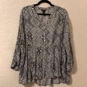 Bit & Brindle Shirt black and white. 2X